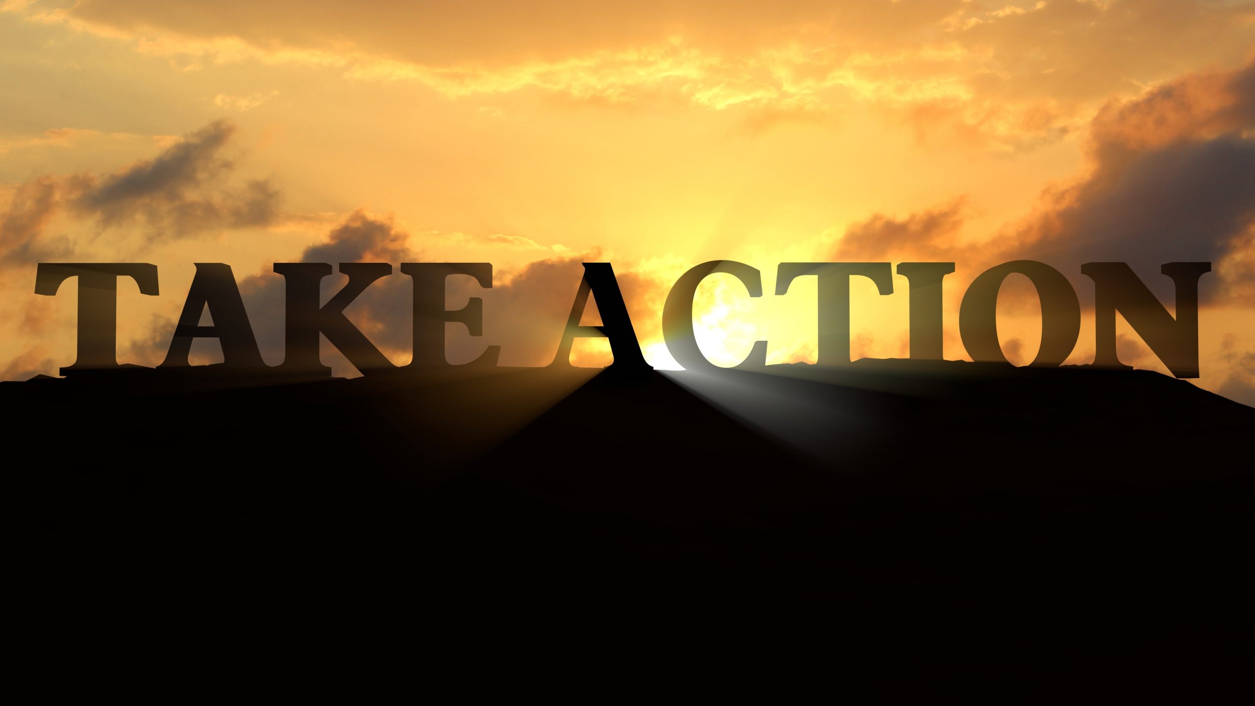 Take,Action,Sunset,Landscape,-,3d,Rendering