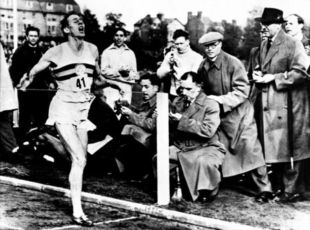 A look back at when Roger Bannister ran the mile in under four minutes. File photo dated 06-05-1954