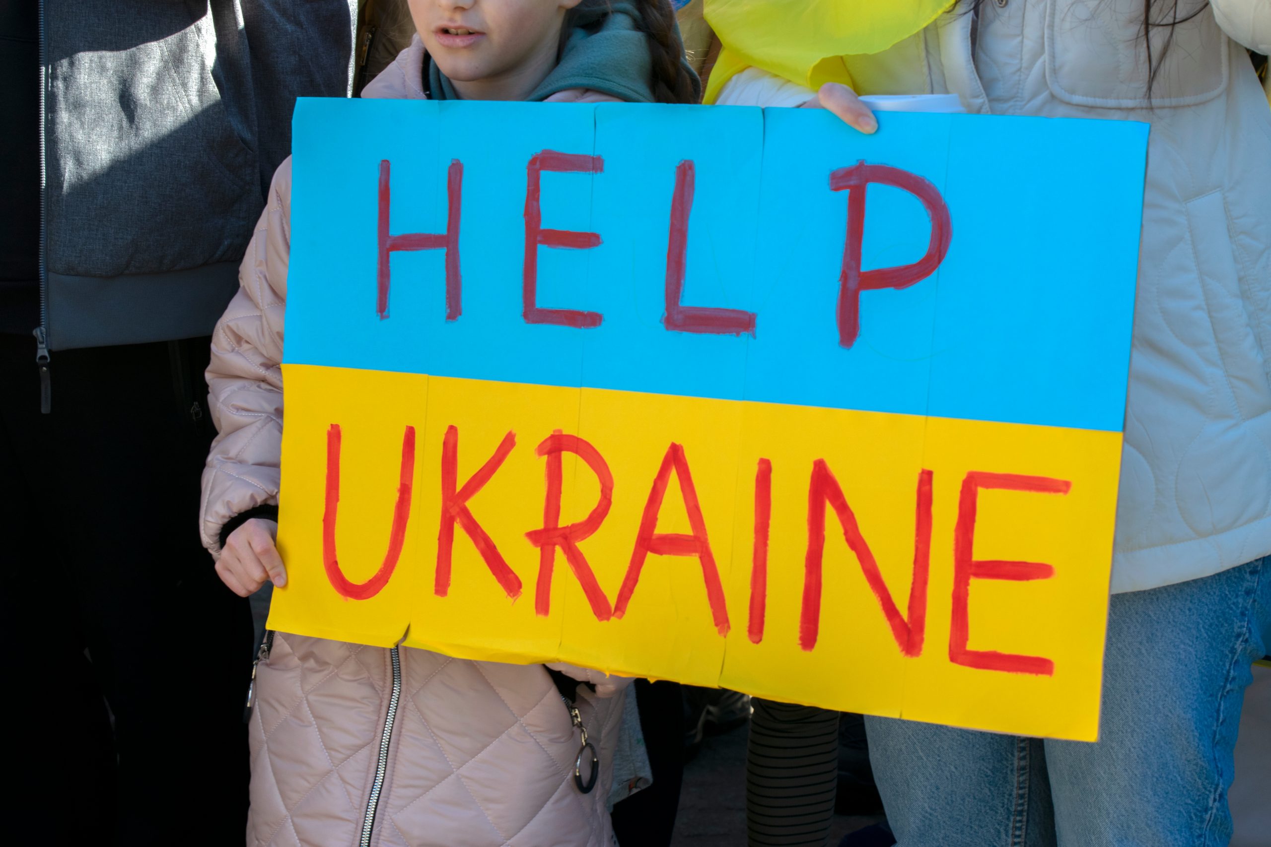 Sign,Help,Ukraine,At,The,Protest,Against,The,War,In Sign Help Ukraine At The Protest Against The War In Ukraine At Amsterdam The Netherlands 27-2-2022